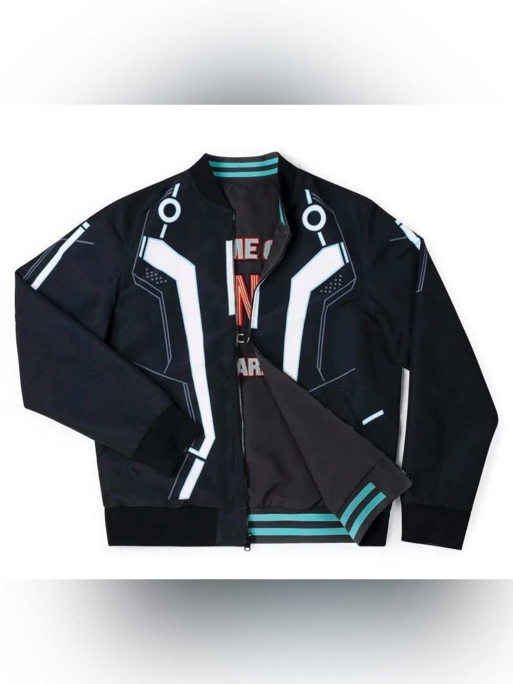 Rsvlts tron Legacy Light Suit Flynns Arcade Reversible Bomber Jacket Disney